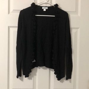 LOFT Sweaters - โ๏ธSALE Loft Black Flower Lined Cardigan LOFT Sweaters - โ๏ธSALE Loft Black Flower Lined Cardigan